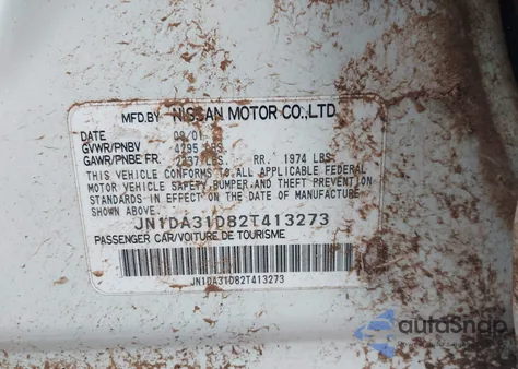 2002 Nissan Maxima Se z USA, uszkodzony, nr VIN JN1DA31D82T413273